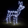 Stockholm Outdoor LED Solar Standing Reindeer Cool White Christmas Light Display 84cm