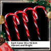 Outdoor LED 8pc Solar Candy Canes 55cm White Christmas Display