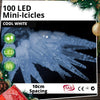 Outdoor Christmas Lights LED 100pc Low Voltage Transformer Cool White Flashing