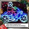 Outdoor LED Motorbike Santa Rope Light Christmas Display