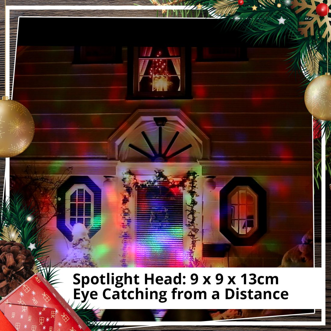 Outdoor LED 3pc Spotlights 30cm High Disco-Effect