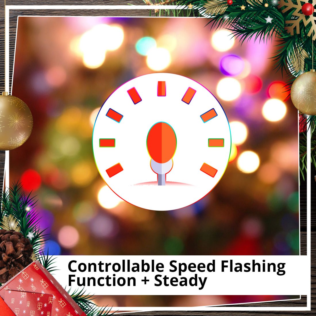 Christmas LED Cascading Curtain Lights 240 pcs Flashing Effects + Steady