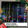 Outdoor 400 LED Waterfall Curtain 2.4 x 1.9m Multicolour Light Christmas Display