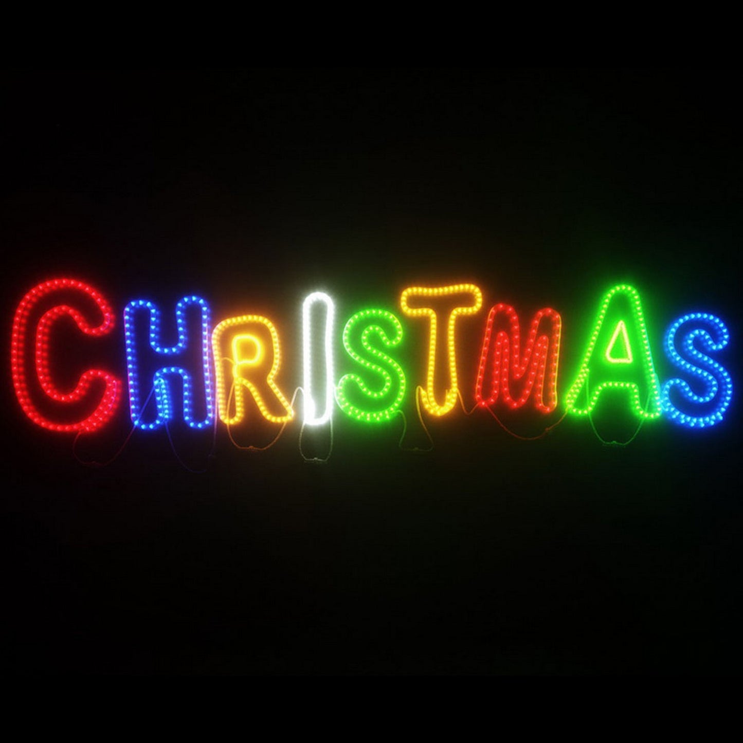 Christmas Motif LED Twinkling Christmas Motif Sign Ropelight - Multi Colour