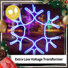 Christmas Lights LED Snowflake Silhouette Blue Neon Flexi Strip Outdoor Motif
