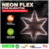 Christmas Lights LED Star Silhouette Cool White Neon Flexi Strip Outdoor Motif