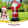 New 2.4m Inflatable Santa Wave LED Christmas Lights Outdoor Airpower Decor