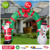 280cm Inflatable Giant Santa Snowman Arch LED Light Outdoor Christmas Airpower