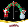 280cm Inflatable Giant Santa Snowman Arch LED Light Outdoor Christmas Airpower