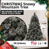 Snow Flocked Christmas Tree 210cm 7ft - Snowy Mountain