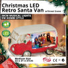 Christmas LED Retro Santa Van 3D Street Scene 20cm Lights VW Kombi Style