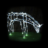 Stockholm Christmas Lights Feeding Reindeer Cool White LED Battery Powered