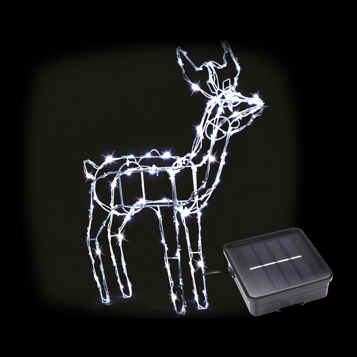 Stockholm Christmas Lights Standing Reindeer Cool White LED Battery Powered