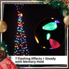 Christmas 2m LED Pinecone Tree Multicoloured Flashing Effects + Steady
