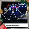Christmas LED Neon Strip Twin Bells with Flashing Bow 65cm