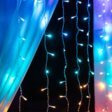 Stockholm Christmas Lights LED Curtain Light 288 LEDs Connectable Rainbow Flash