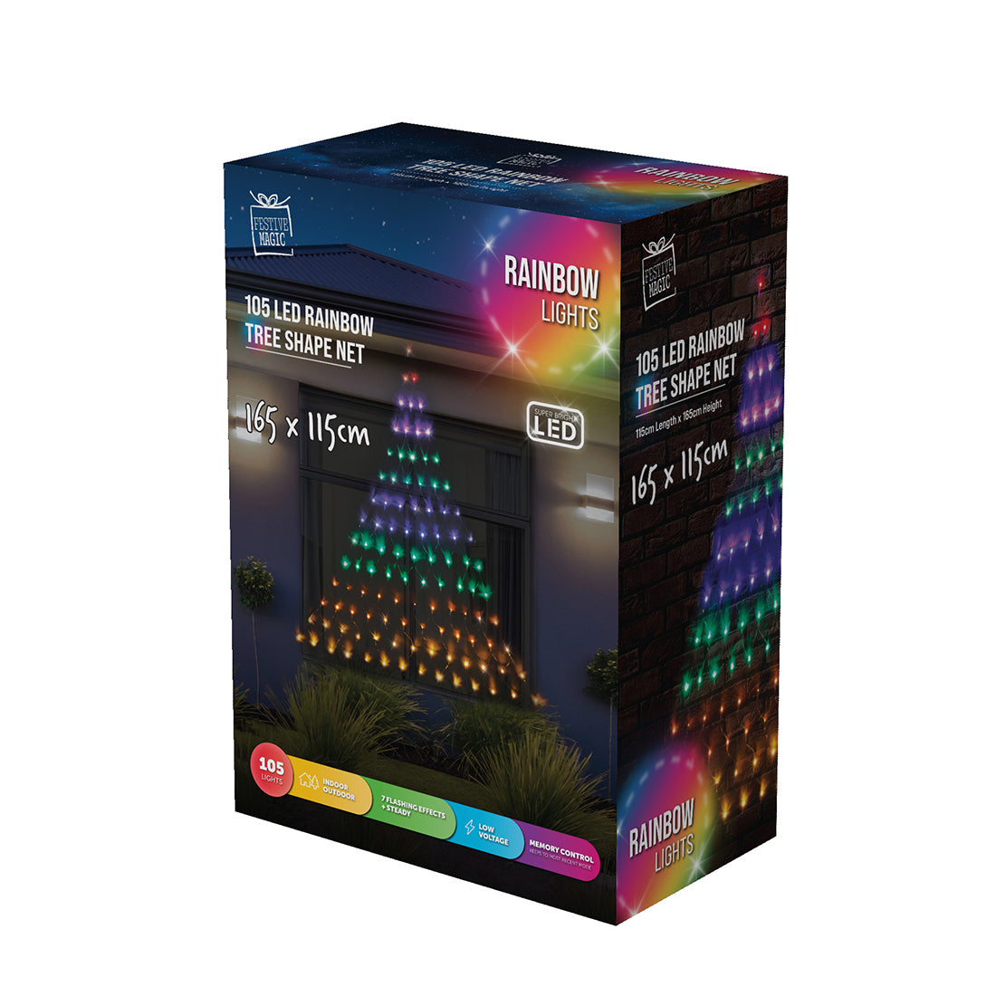Stockholm Rainbow Tree Shape Net Light 105 LED | Outbax
