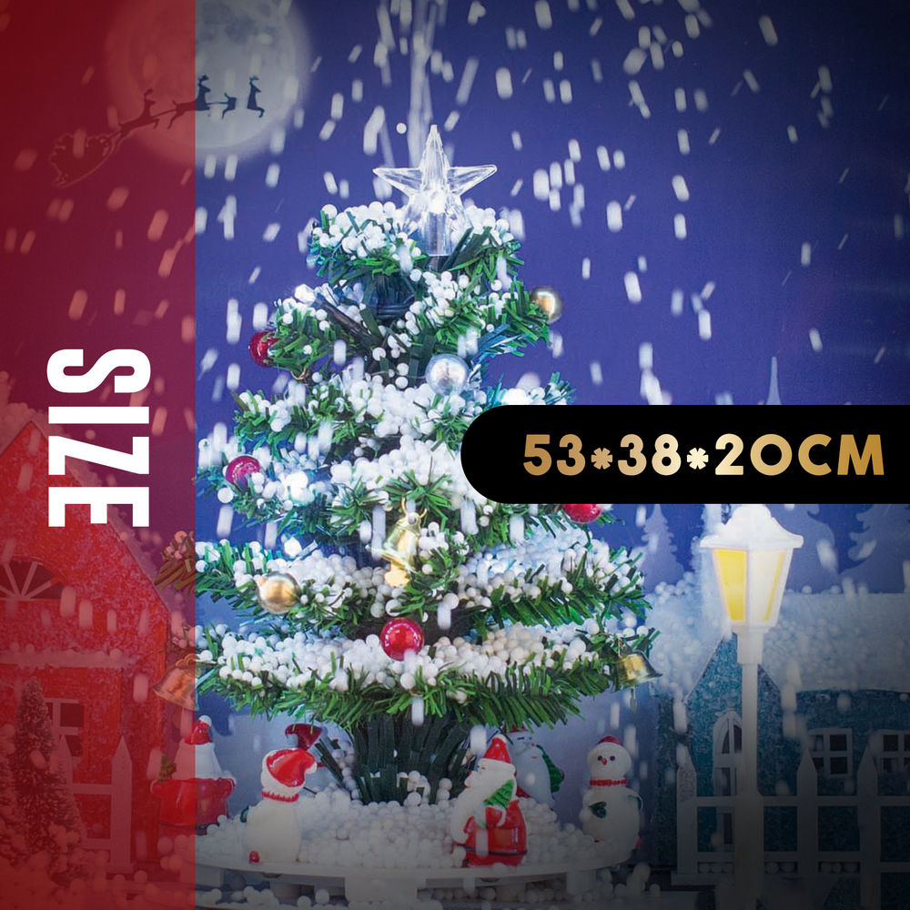 Stockholm Christmas Lights 53cm Snowing Musical Retro Televison Xmas LED Decor