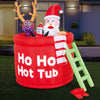 Christmas Lights Christmas Decorations Santa In The Hot Tub Inflatable 1.5m