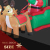 Airpower 2-Reindeer Santa Sleigh - Cool White Led