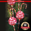 Christmas Lights 4pcs LED Candy Canes STOP Sign Path Outdoor Garden Decor 80CM