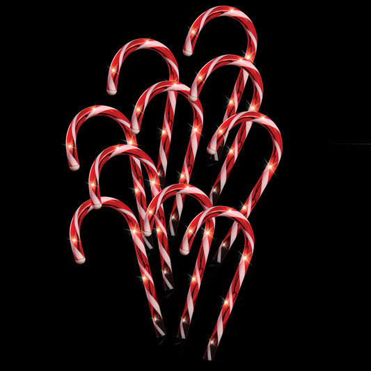 Stockholm LED Path CANDY CANES Motif Lights Christmas Party Garden Lamp FLASHING 20pc