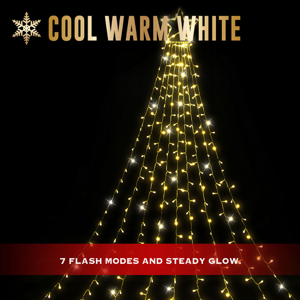 Stockholm Christmas Lights 3.5m String Lights LED Star Cascade Warm White Garden