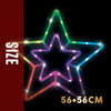 Stockholm Christmas Lights 40 LED Ropelight 2D Star 56x56cm Xmas Home Decor