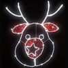 Stockholm Christmas Lights Motif LED Ropelight Reindeer Head Red Cool White