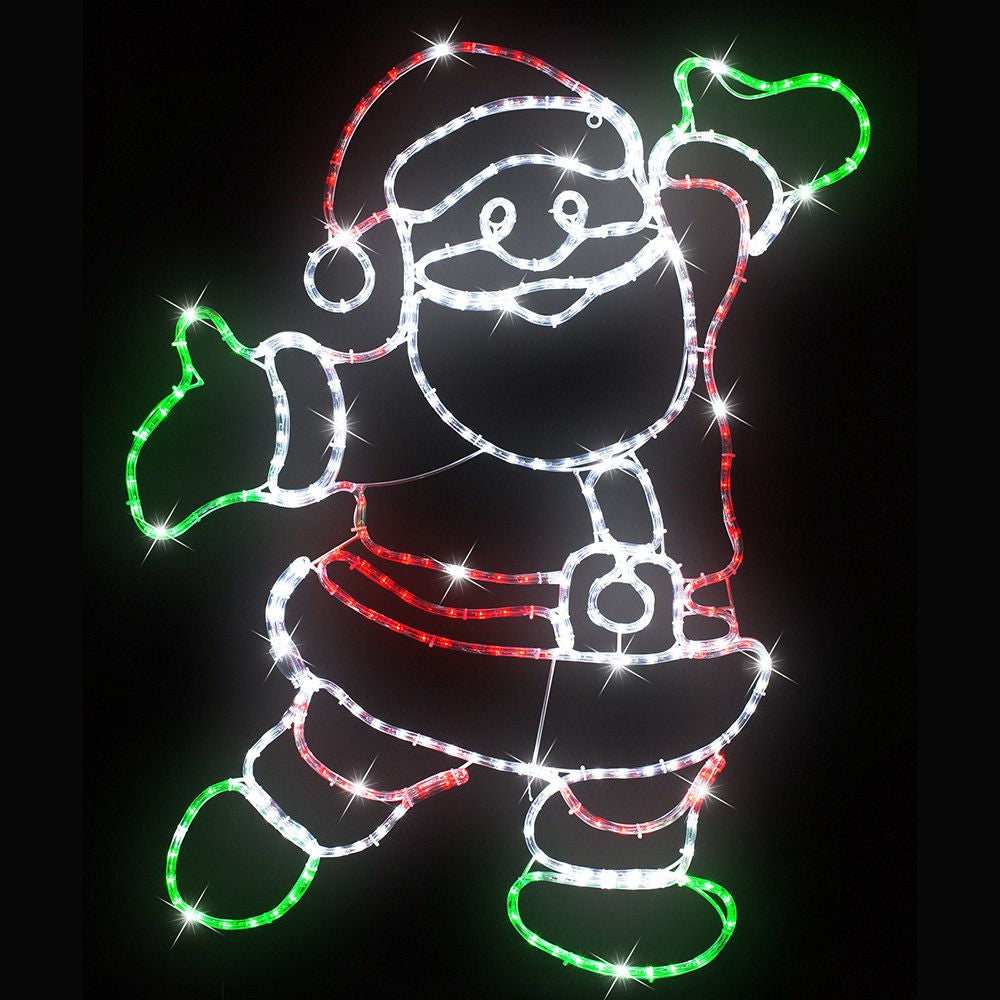 Stockholm Christmas Lights Motif LED Ropelight Happy Santa Twinkle Multi Colour