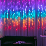 Stockholm Christmas Lights LED Curtain Lights 576 LEDs Rainbow Flashing 360x180cm