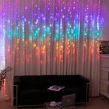 Stockholm Christmas Lights LED Curtain Lights 576 LEDs Rainbow Flashing 360x180cm