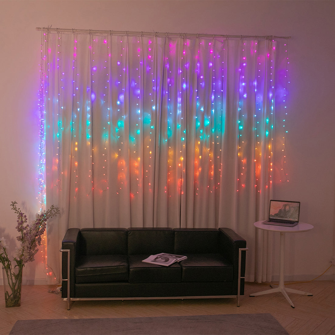 Stockholm Christmas LED Curtain Lights 576 LEDs Multi | Outbax