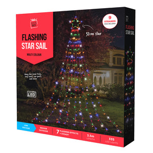 Stockholm Christmas Lights Xmas Tree Fairy Teepee Tree Star 3m Multi Color LED
