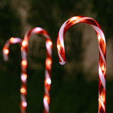 Stockholm Christmas Lights Path Lights LED Candy Cane Stakes Timer 4pc 58cm