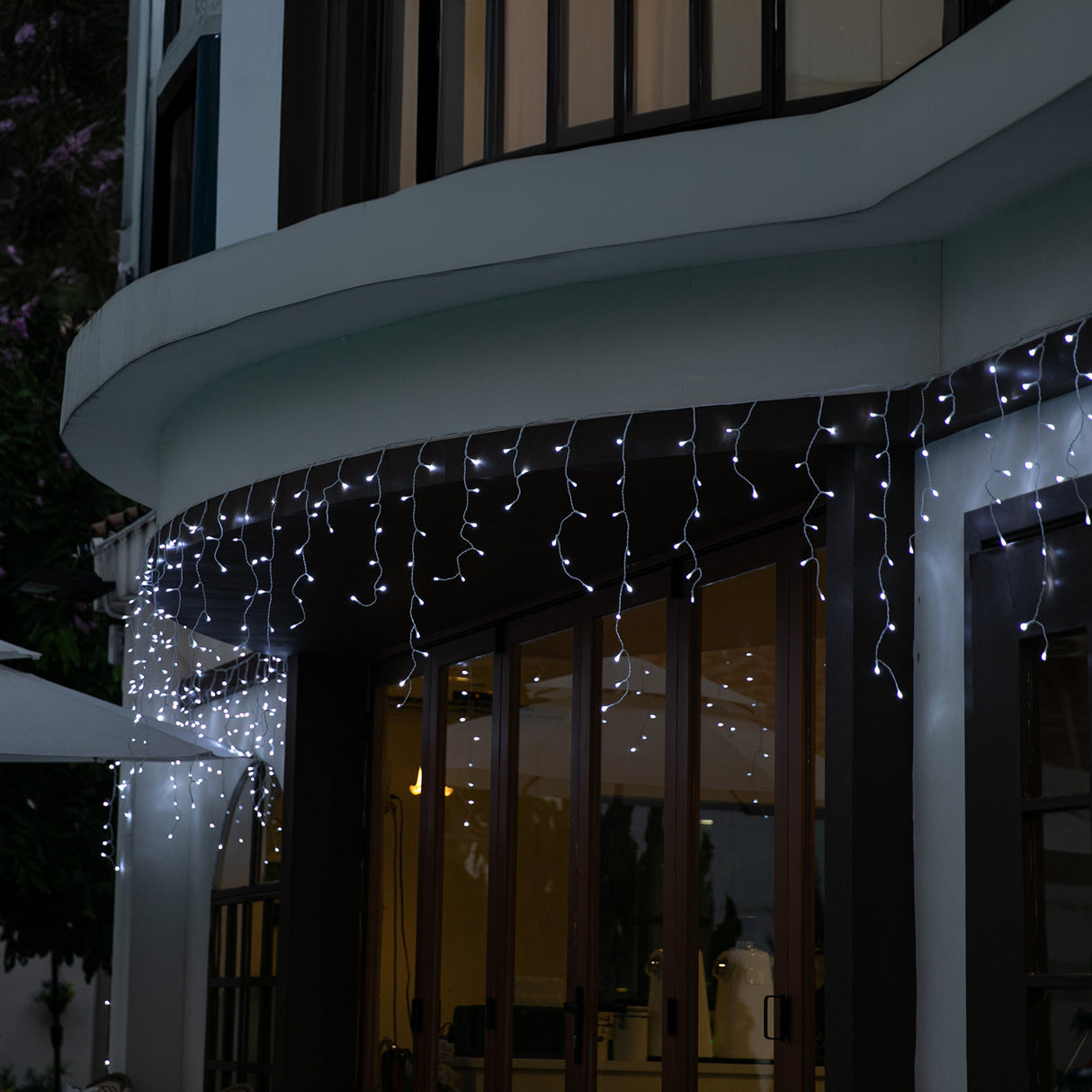 Stockholm Christmas Lights LED Curtain Lights Snowing Icicles 480 Cool White