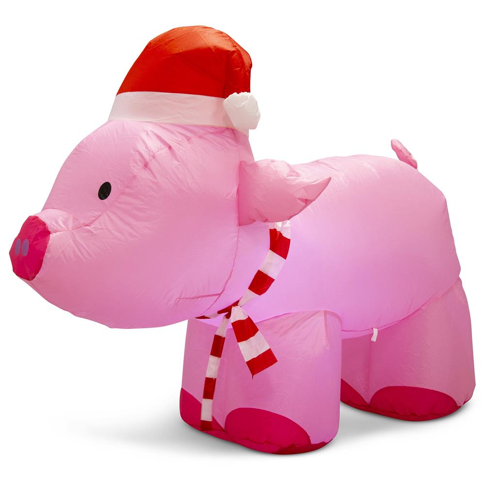 Stockholm Christmas Lights Xmas Inflatable Airpower Pink Pig 100cm Cool White