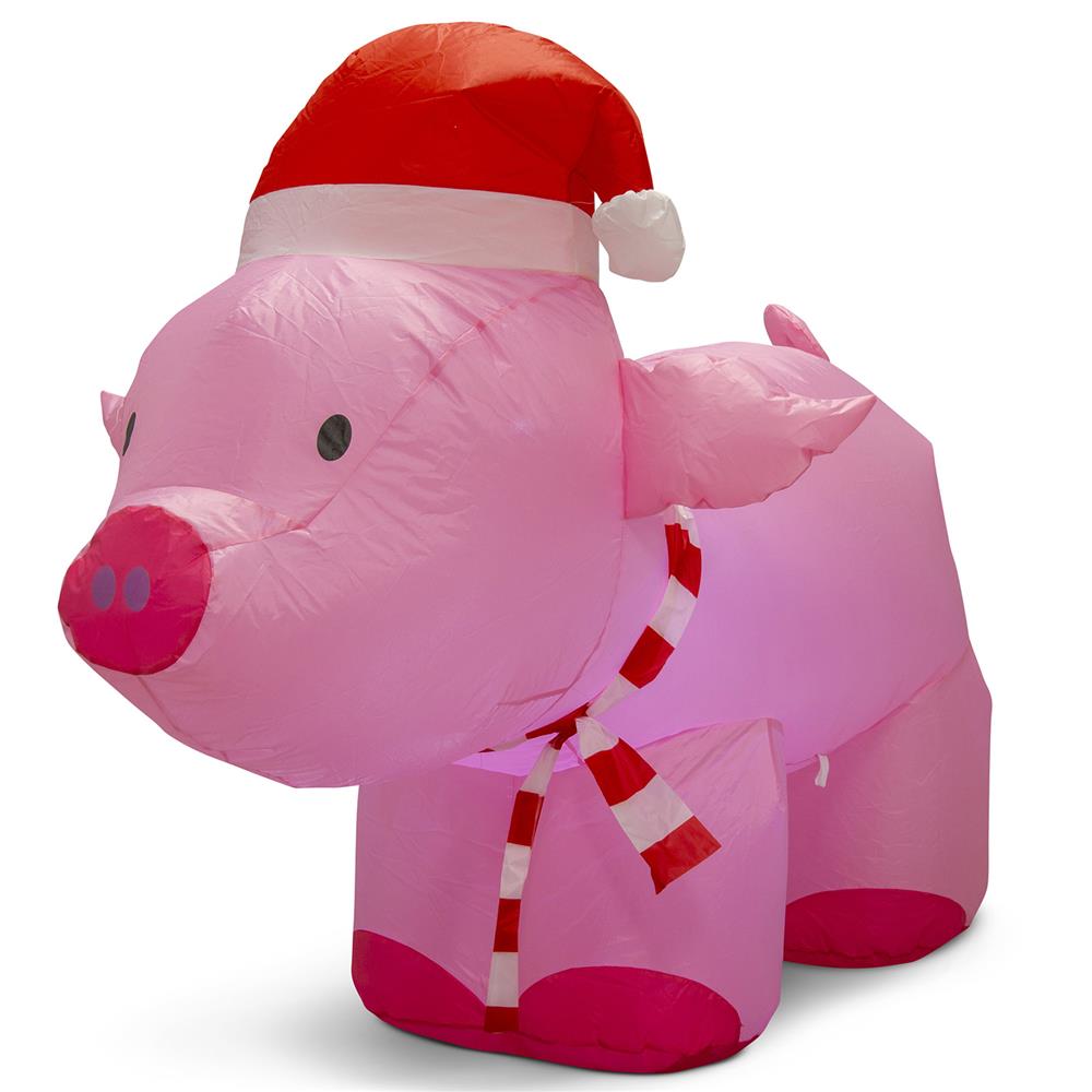 Stockholm Christmas Lights Xmas Inflatable Airpower Pink Pig 100cm Cool White