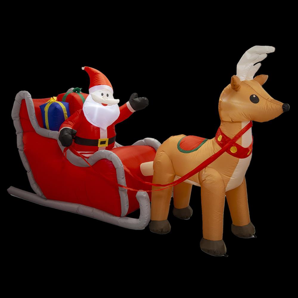 Stockholm Christmas Lights Xmas Inflatable Airpower Santa Sleign Reindeer 3m