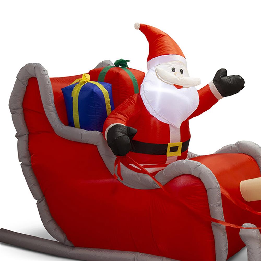 Stockholm Christmas Lights Xmas Inflatable Airpower Santa Sleign Reindeer 3m