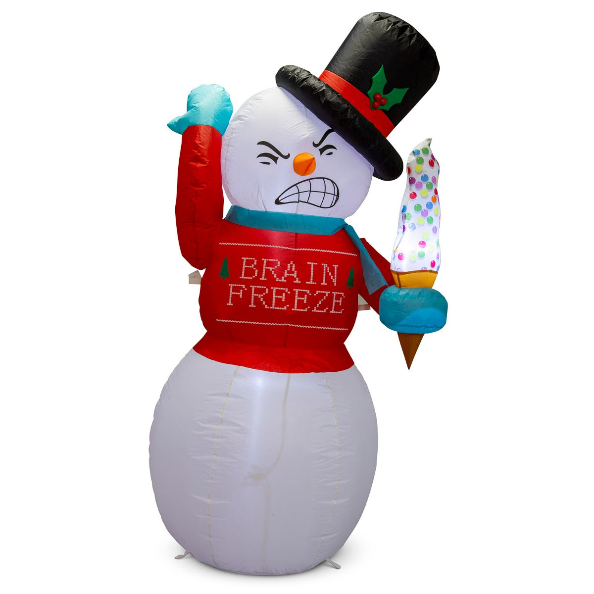 Deflated Inflatable Snowman Stockholm Christmas Inflatable Shaking Snowman 180cm | Outbax