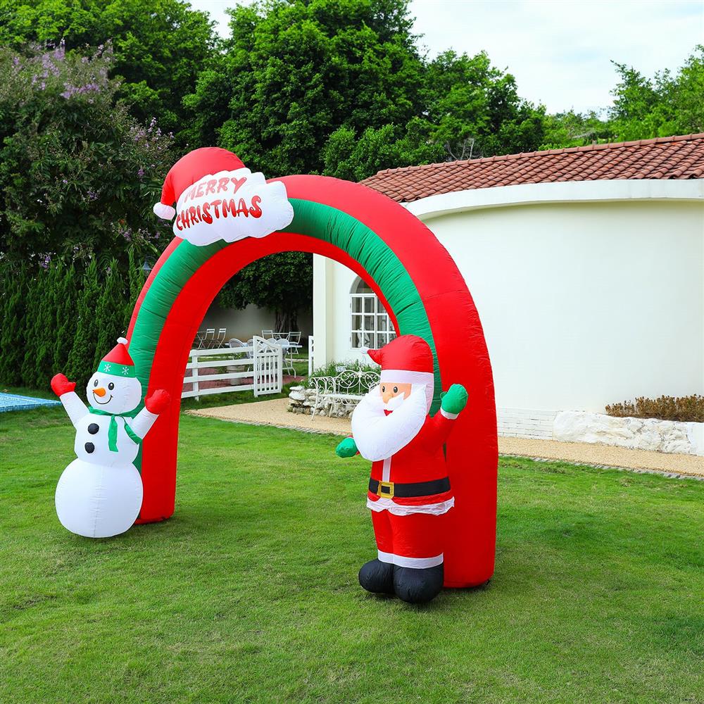 Stockholm Christmas Lights Xmas Inflatable Airpower Santa Snowman Arch 2.7m
