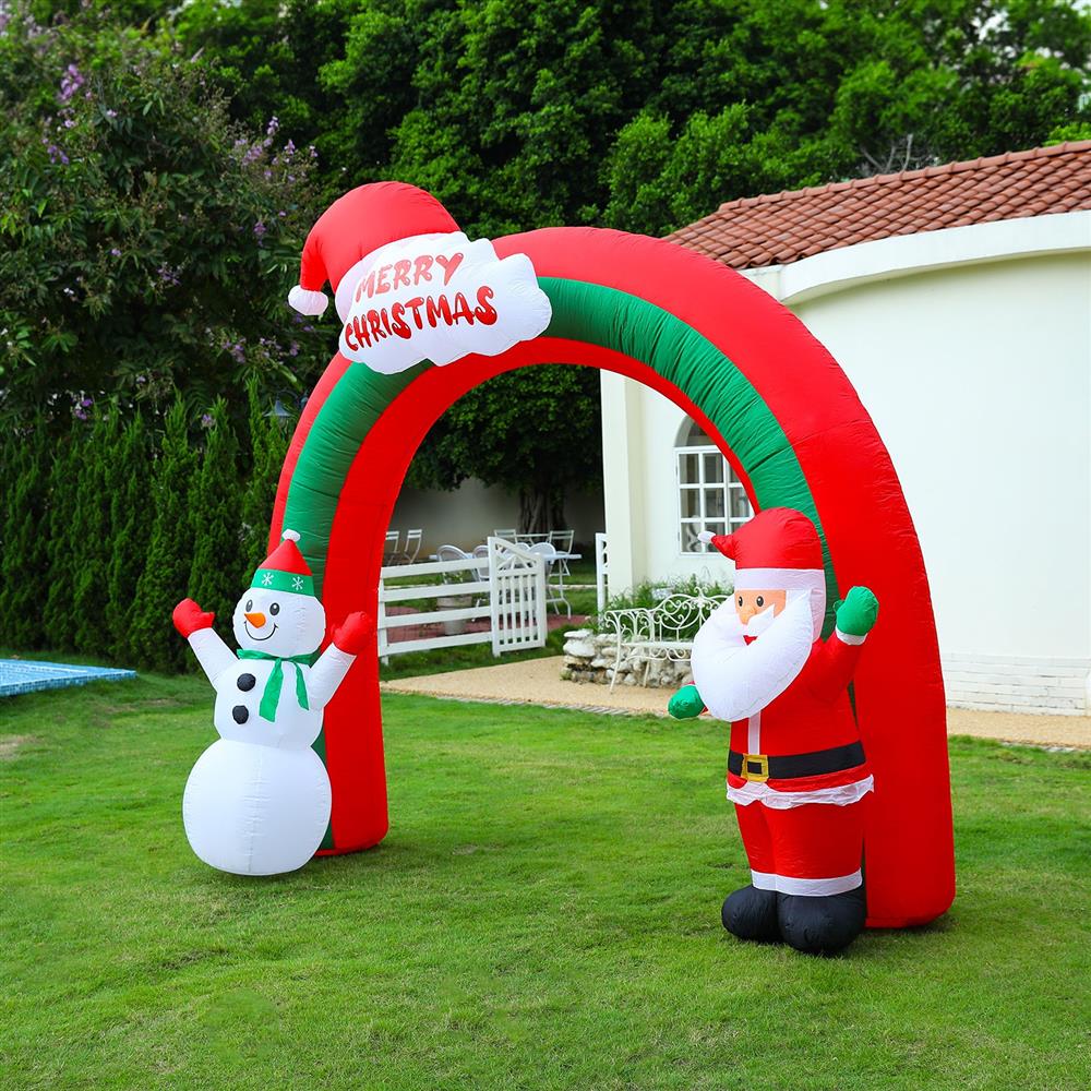 Stockholm Christmas Lights Xmas Inflatable Airpower Santa Snowman Arch 2.7m