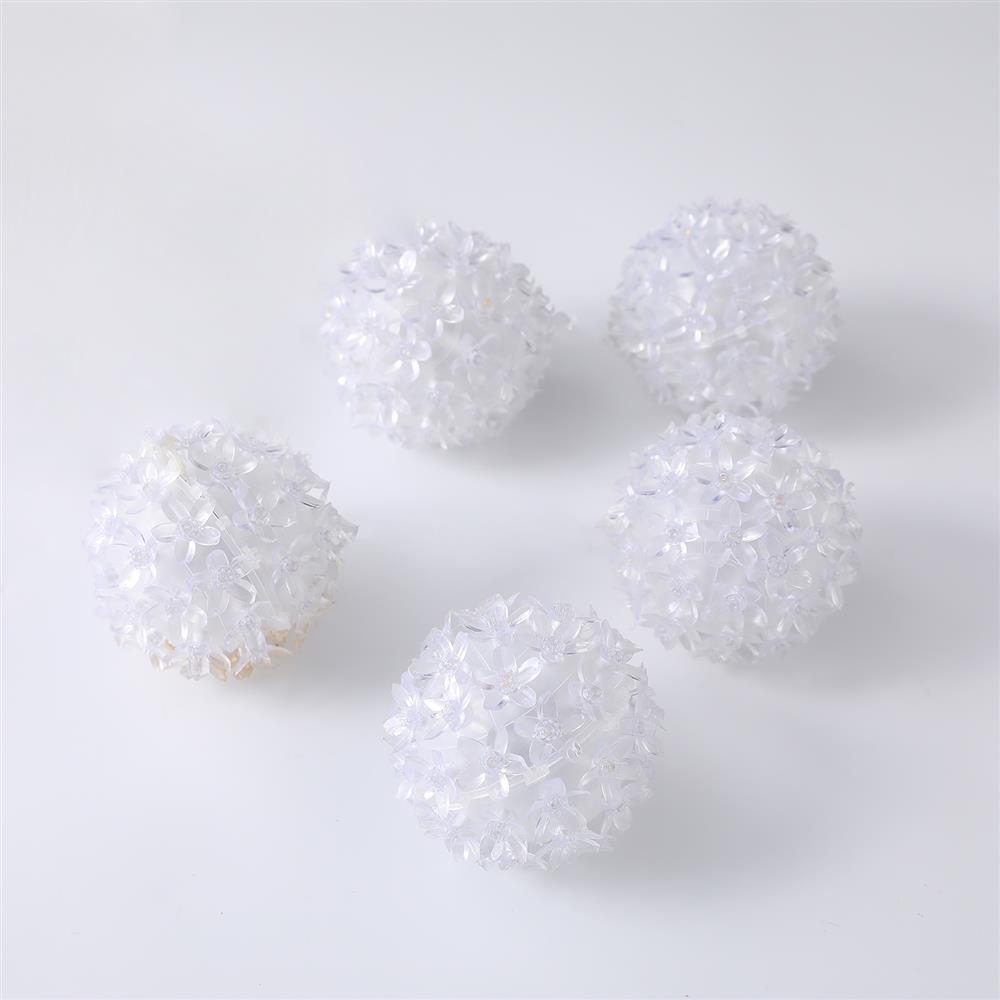 Stockholm Christmas Lights LED Light Petal Balls 10cm Twinkle Cool-Warm 5pc