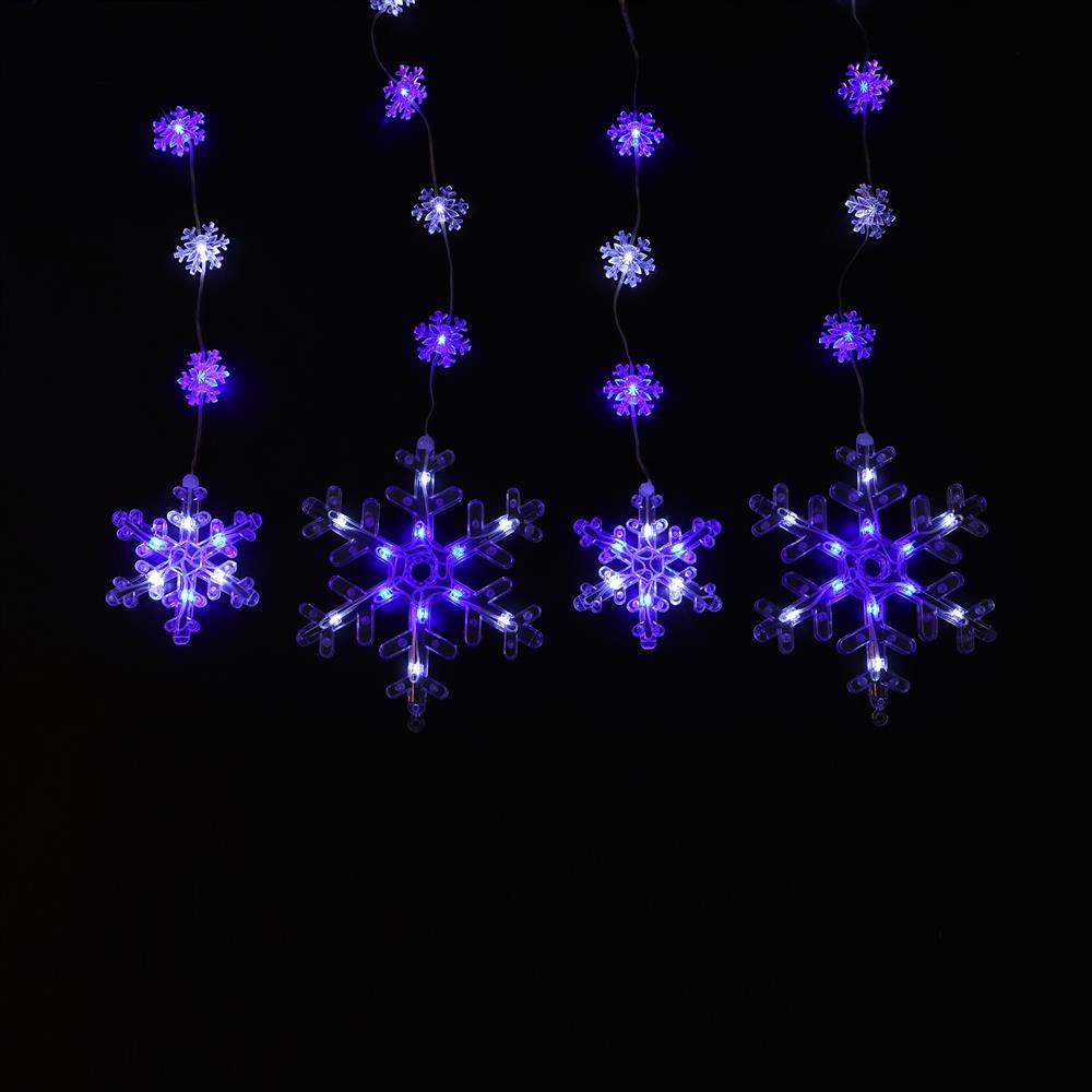 Stockholm Christmas Lights Curtain Lights LED Snowflake Dual Size 180x80cm