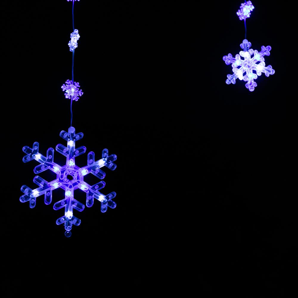 Stockholm Christmas Lights Curtain Lights LED Snowflake Dual Size 180x80cm