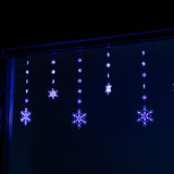 Stockholm Christmas Lights Curtain Lights LED Snowflake Dual Size 180x80cm