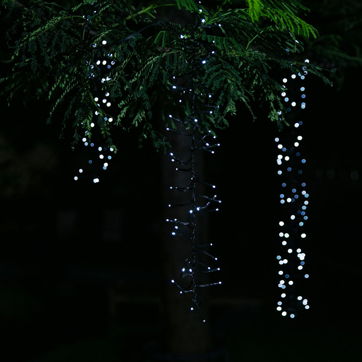 Stockholm Christmas Lights Solar LED Tree Clusters White 6pc