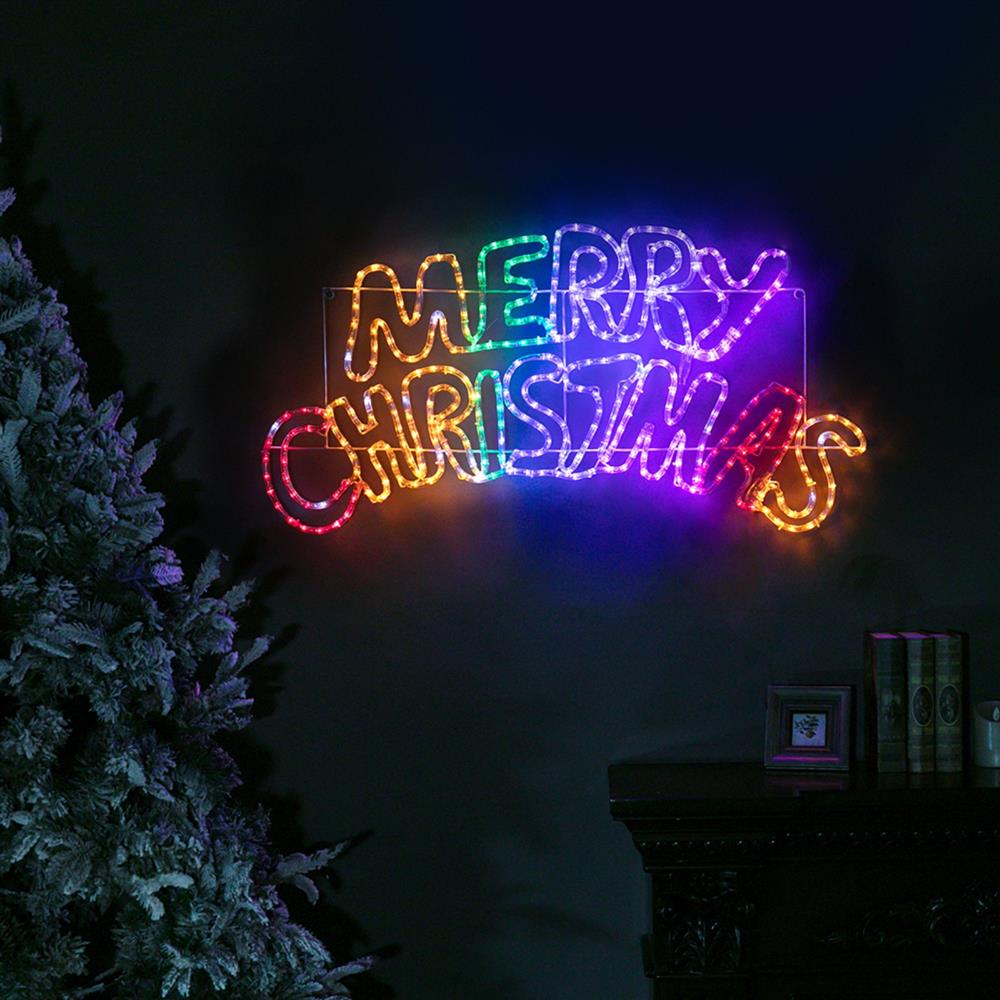 Stockholm Christmas Lights Ropelight LED Motifs Rainbow Merry Christmas Twinkle