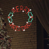 Stockholm Christmas Lights Ropelight LED Motif Merry Christmas Holly Round Sign
